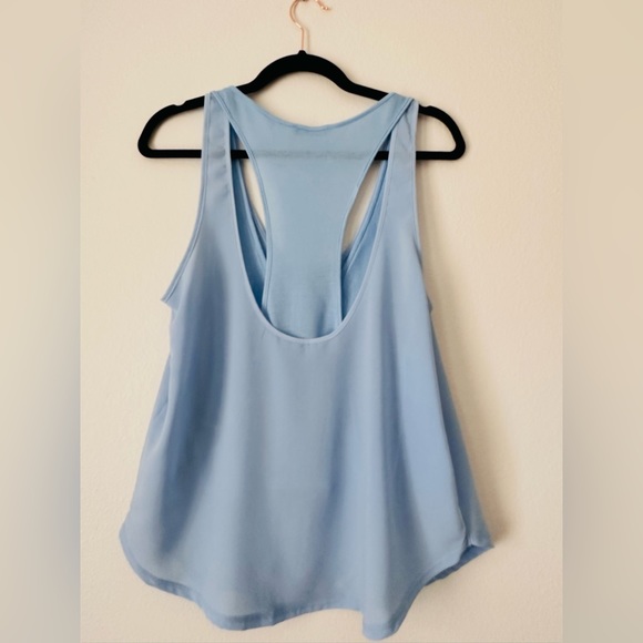 Zara WB Collection Women's Racer Back Tank Top Size Small Layered Light Blue - Picture 8 of 8
